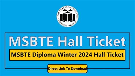 msbte hall ticket download 2024